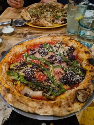 Pesto pizza at Purezza in Brighton