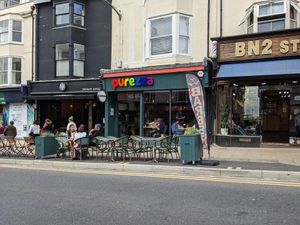 Outside at Purezza in Brighton