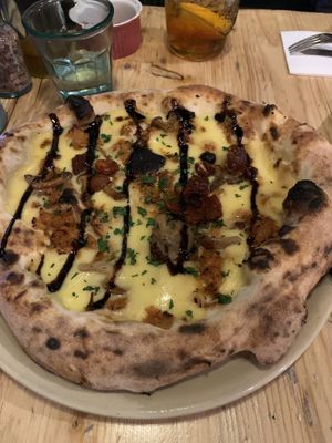 Great pulled pork pizza at Purezza in Brighton