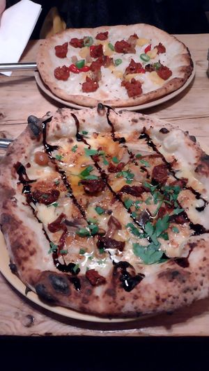 The one that's telling porkies (and GF nduja in the back) at Purezza in Brighton
