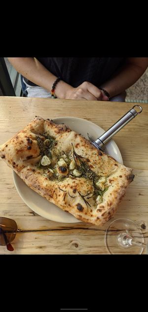 Garlic bread at Purezza in Brighton