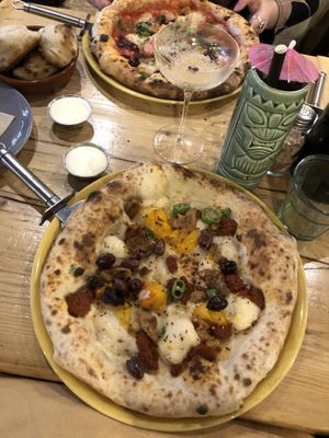 The cute pink umbrella was the cherry on top for me   at Purezza in Brighton