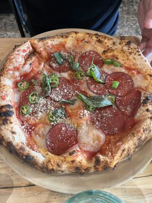 Pepperoni pizza   at Purezza in Brighton