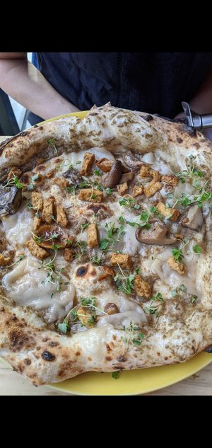 Vegan pizza at Purezza in Brighton