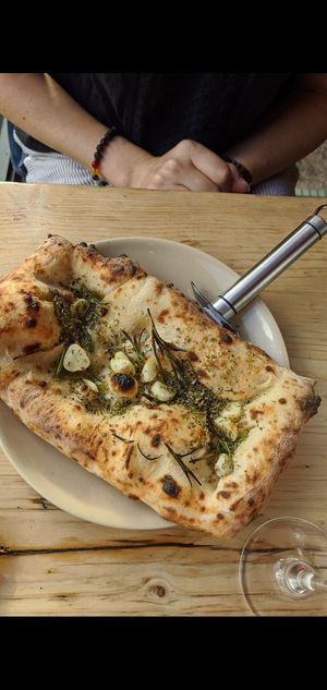 Garlic bread at Purezza in Brighton