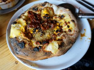 Breakfast Pizza at Purezza in Brighton