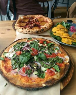 Gluten free pizza at Purezza in Brighton