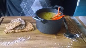 daily soup at Purezza in Brighton