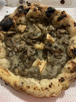 Truffle and mushroom with shamembert  at Purezza in Brighton