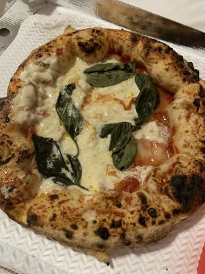 Margherita with stracciazza  at Purezza in Brighton