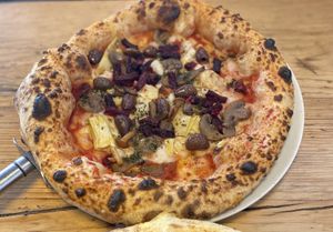 Four seasons pizza   at Purezza in Brighton