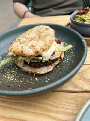 Burger  at Purezza in Brighton