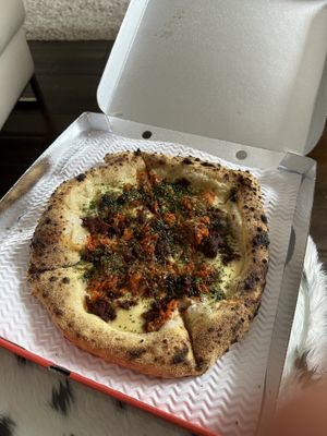 Bourbon BBQ with fable mushrooms  at Purezza in Brighton