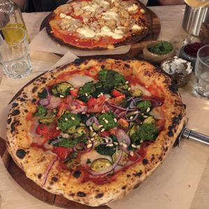 the pesto manifesto and the 4 cheese!   at Purezza in Brighton