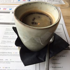 Coffee that hit the spot!  at Purezza in Brighton