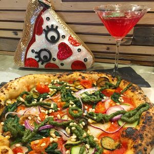 amazing pizza  at Purezza in Brighton