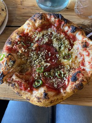 Pepperoni pizza   at Purezza in Brighton