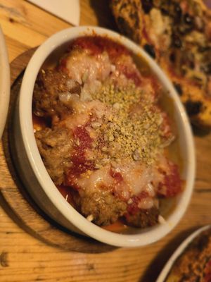 Slow-cooked meatballs at Purezza in Brighton