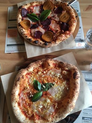 Pizzas at Purezza in Brighton