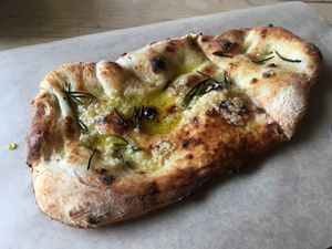 Garlic bread at Purezza in Brighton