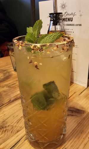 Spiced mango mocktail at Purezza in Brighton