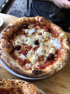 Completely vegan Four Cheese pizza   at Purezza in Brighton