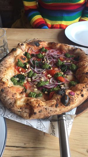 Pesto Manifesto pizza at Purezza in Brighton