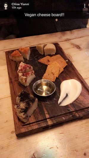 Cashew cheese board  at Purezza in Brighton