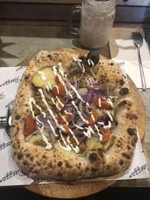Kebab pizza at Purezza in Brighton