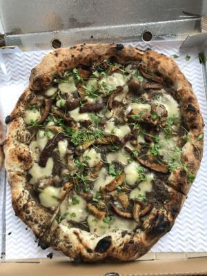Truffle pizza at Purezza in Brighton