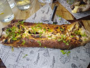 Cheesesteak Calzone - Yum! at Purezza in Brighton