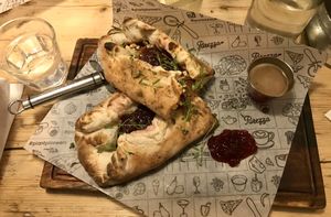 Christmas Calzone (winter special) at Purezza in Brighton