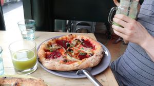 Season pizza at Purezza in Brighton