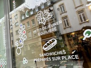 window at EXKi - Gare in Luxembourg City