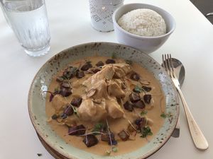 Jackfruit and purple sweet potato curry  at Doi Moi in Washington