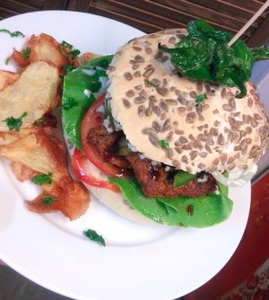 Vegan burger  at Pomylone Gary in Lublin