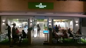 some outdoor seating at Universo Vegano in Riccione
