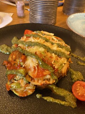 Lasagne style Bulgarian vegetables  at Veggic in Plovdiv