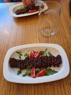 Flat sausage at Veggic in Plovdiv