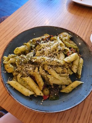 Pesto pasta at Veggic in Plovdiv