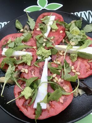 Salad with vegan feta and pine nuts  at Veggic in Plovdiv