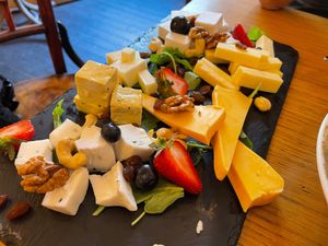 Vegan cheese plate at Veggic in Plovdiv