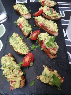Avocado Bruschetta at Veggic in Plovdiv