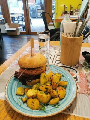I had a Hamburger and It was amazing! at Veggic in Plovdiv