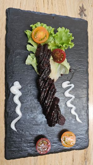 "Flat sausage" at Veggic in Plovdiv