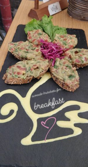 avocado bruschetta at Veggic in Plovdiv