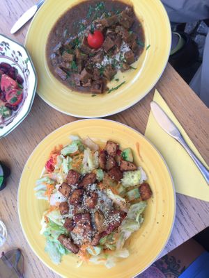 Tempeh ☺️& seitan 🙈 at Veggic in Plovdiv