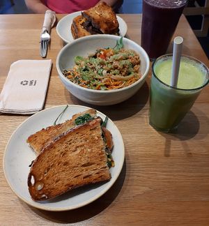 Mushroom melts, Buddha bowl at Chia Naturally Healthy in Hitchin