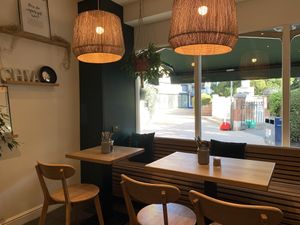 Interior of cafe   at Chia Naturally Healthy in Hitchin