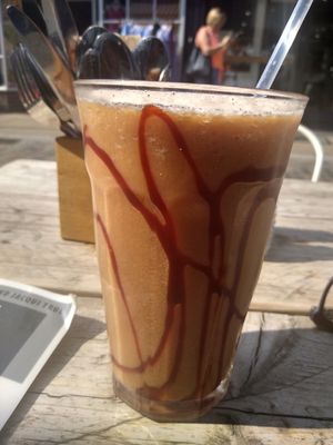 Iced frappuccino at Chia Naturally Healthy in Hitchin
